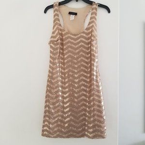 B Darlin Gold Sequin Dress